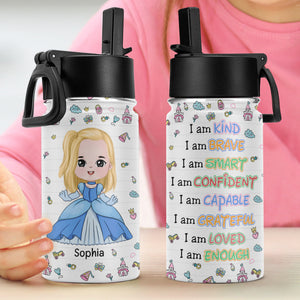 I Am A Kind Brave Smart Confident Capable Grateful Loved Enough-Personalized 12oz Kid Tumbler -Gift For Kids-06naqn150823ha - Kid Tumbler - GoDuckee