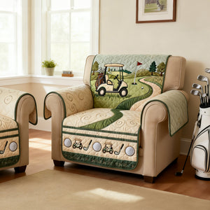 Golf Course Quilted Sofa Cover - Personalized Gifts For Golfers 06NALU300126 - Sofa Cover - GoDuckee