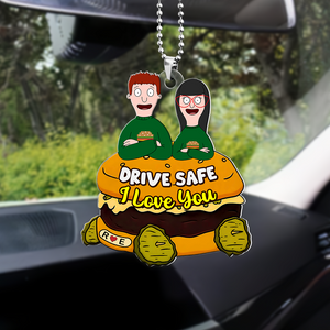 Personalized Gifts For Couple Car Ornament, Drive Safe I Love You 05tgpu080125hg - Ornament - GoDuckee