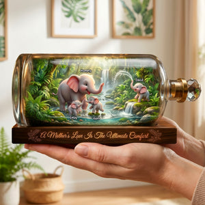 Elephant Family Love Acrylic Plaque - Personalized Mother's Day Gifts 03toqn180426 - Shaped Plaques - GoDuckee