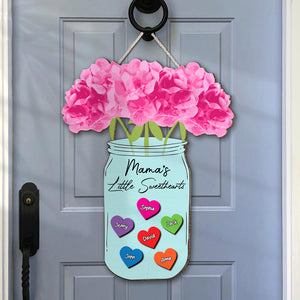 Personalized Gifts For Mom Wood Sign Mama's Little Sweethearts Mother's Day Gifts - Wood Signs - GoDuckee