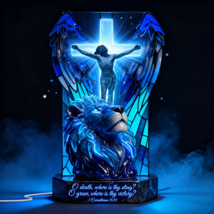 Sacred Jesus Christ & Lion Light Box, Easter Gift For Christians 05qhlu250226 - Light Box - GoDuckee