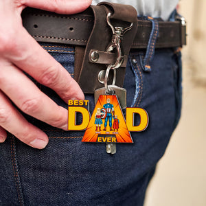 Personalized Gifts For Dad Keychain 02totn140325pa Best Dad Ever - Keychains - GoDuckee