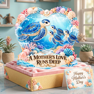 Turtle Mom Acrylic Plaque - Personalized Gifts For Mothers 04tyta200326 - Shaped Plaques - GoDuckee