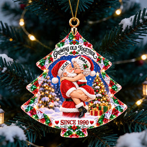 Naughty Old Santa Couples Acrylic Ornament - Personalized Christmas Gifts For Couples 09tydt091026