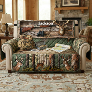 Deer Hunting Quilted Sofa Cover - Personalized Gifts For Hunters 01kimg290126 - Sofa Cover - GoDuckee