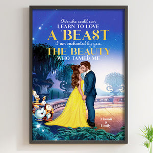 Personalized Gifts For Couple Canvas Print For Who Could Ever Learn To Love A Beast 01HTMH150224PA - Canvas Print - GoDuckee