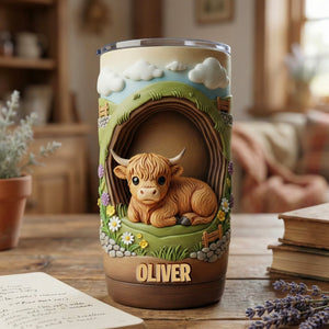 Highland Cow Tumbler - Personalized Gifts For Highland Cow Lovers 05kimg271225 - Tumbler Cup - GoDuckee