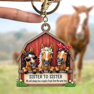 Funny Horse Gang Keychain - Personalized Gifts For Sisters 03qhtn300525 - Keychains - GoDuckee