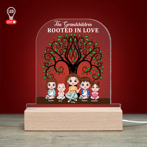 The Grandchildren Rooted In Love Personalized 3D Led Light Gift For Grandparents - Led Night Light - GoDuckee