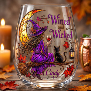 Witch Stemless Glass Egg Cup - Personalized Halloween Gifts For Her 02hutn310726 - Glass Egg Cup - GoDuckee