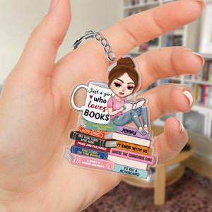 Just A Girl Who Loves Book Personalized Keychain Gift For Book Lover - Keychains - GoDuckee