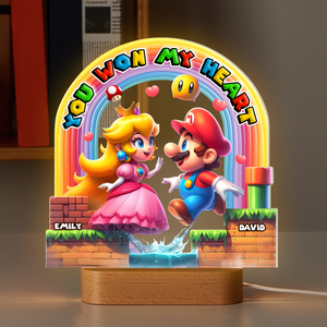 Cute Game Couple Led Light - Personalized Gifts For Couple 03hupu150425 - Led Night Light - GoDuckee