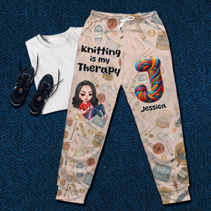 Personalized Gifts For Knitting Lovers Sweatpants Wood Alphabet Letter 02KALU130225HH - Shorts and Pants - GoDuckee