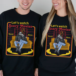 Let's Watch Scary Movies, Personalized Horror Shirt, Coupe Gift - Shirts - GoDuckee