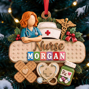 Dedicate Nurse Wood Effect Ornament, Personalized Gifts For Nurse, RN, CNA,... 01QHDT161026