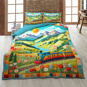 Personalized Gifts For Train Lovers Quilt Bed Set 02katn230125 - Blanket - GoDuckee