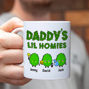 Daddy's Lil Homies Personalized Tumbler, Gift For Dad, Dad's Little Buds - Tumbler Cup - GoDuckee
