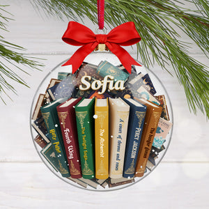 Bookmas Acrylic Ornament, Personalized Gifts For Book Lovers 09hymg151125 - Ornament - GoDuckee