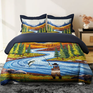 Fisherman Quilt Bedding Set Special Line Personalized Fishing Gifts 04PGDT280625 - Bedding Set - GoDuckee