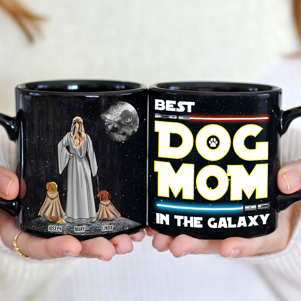 Personalized Gifts For Mom Coffee Mug Best Dog Mom In The Galaxy 011QHTH210324DAHHHG - Coffee Mugs - GoDuckee