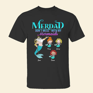 Merdad, Gift For Dad, Personalized Shirt, Mermaid Kids Shirt, Father's Day Gift 04NTHN230223 - Shirts - GoDuckee