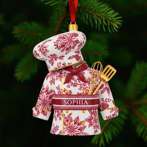 Toile de Jouy Christmas Ornament - Personalized Gift for Chefs 03pgqn181025 - Ornament - GoDuckee