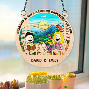 Personalized Gifts For Camping Couple Suncatcher Ornament 01kapu140125pa - Ornament - GoDuckee