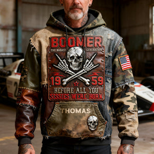 Vintage & Proud Boomer 3D Hoodie - Personalized Gift For Boomer Generation 01NALU240226 - AOP Products - GoDuckee