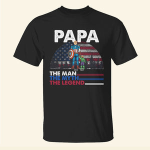 Papa The Man The Myth Personalized Shirt, Gift For Father's Day-5ohpo030523 - Shirts - GoDuckee