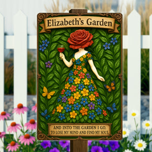 Garden Girl Metal Sign – Personalized Gift For Her 03NALU280525 - Metal Signs - GoDuckee