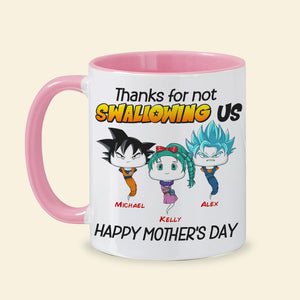 Personalized Gifts For Mom Coffee Mug Thanks For Not Swallowing Us 06NAHN180324HA - Coffee Mugs - GoDuckee