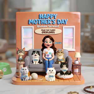 Cat Mom Acrylic Plaque - Personalized Gifts For Cat Lovers 02kita230226 - Shaped Plaques - GoDuckee