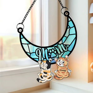 Personalized Gifts For Cat Lovers Suncatcher Window Hanging Ornament 06qhqn250424 - Ornaments - GoDuckee