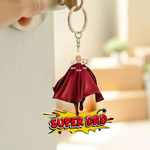 Personalized Gifts For Dad Keychain Super Dad 03QHPU270124HH - Keychains - GoDuckee