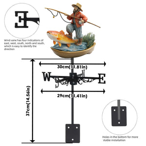 Papa’s Racing Metal Weather Vane - Personalized Gifts For Dad 05padt150526-Homacus