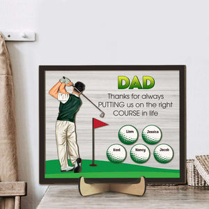 Personalized Gifts For Dad Wood Sign The Right Course 05napu030224 - Wood Signs - GoDuckee