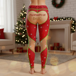 Funny Couple Legging - Personalized Gifts For Her Christmas Leggings 02OHMG101025 - Shorts and Pants - GoDuckee