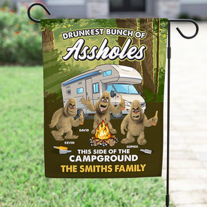 Drunkest Bunch Of Assholes, Personalized Flag, Drinkers Gifts 07HUDT231223 - Flag - GoDuckee