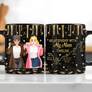 Personalized Gifts For Mom Mug, Relationship With My Mom Timeline 03TGQN120325PA - Coffee Mug - GoDuckee