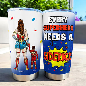 Personalized Gifts For Autism Mom Tumbler Mom Needs A Sidekick 02OHMH250225PA - Tumbler Cup - GoDuckee