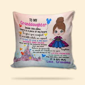 To My Granddaughter, I Am So Proud Of You, Personalized Square Pillow, Gifts For Granddaughter, 03hupo080823ha - Pillow - GoDuckee