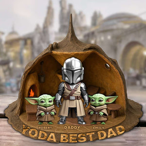Personalized Gifts For Dad Plaque Warrior Dad 02OHDT090425-Homacus