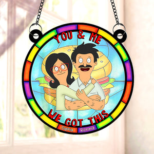 Personalized Gifts For Couple Suncatcher Ornament You & Me We Got This 01NAQN080225HG - Ornament - GoDuckee