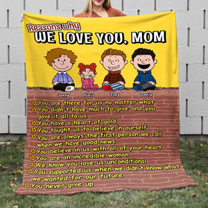 Personalized Gifts For Mom Blanket We Love You Mom 03TODT100125HH - Blanket - GoDuckee