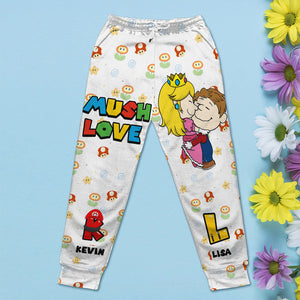 Personalized Gifts For Couple Joggers Sweatpants, Super Mushroom Love 01TGMH161224HG - Shorts and Pants - GoDuckee