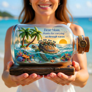 Turtle Mom Acrylic Plaque - Personalized Gifts For Mom 02toqn270426 - Shaped Plaques - GoDuckee