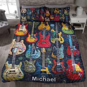 Personalized Gifts For Guitar Lovers Quilt Bedding Set Special Line Acoustic Vibe 08QNQN301224 - Blanket - GoDuckee