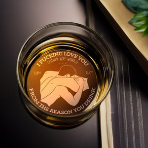 Personalized Gifts For Couple Engraved Whiskey Glass 02ohpu310524 - Drinkware - GoDuckee