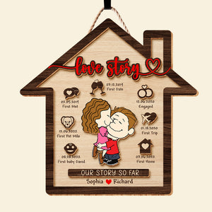 Personalized Gifts For Couple Wood Sign 02xqqn020125hg Love Story - Wood Sign - GoDuckee